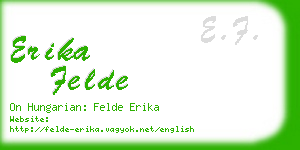 erika felde business card